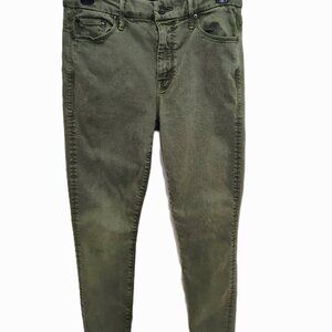 Mother Jeans OlivenGreen Ankle Fray Size 28